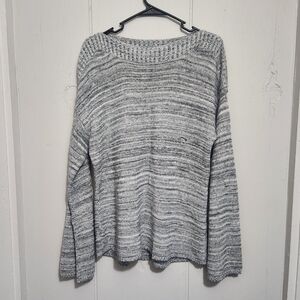 Gray Striped Women's Sweater